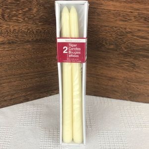 10" Taper Candle Ivory/Off White 2Pk NEW